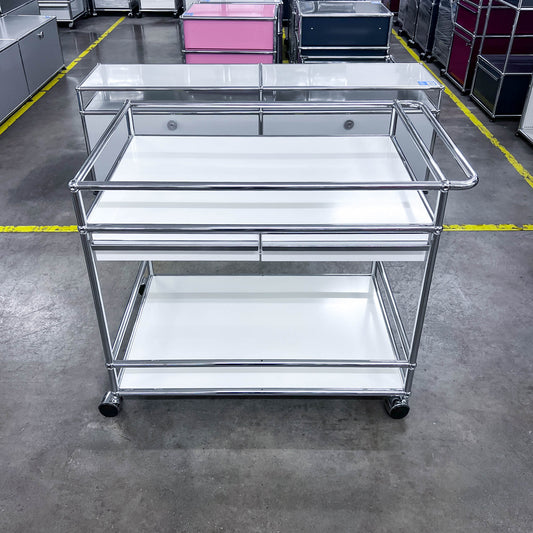 USM Barwagen, Reinweiss, 2 A7 Schubladen, Q1