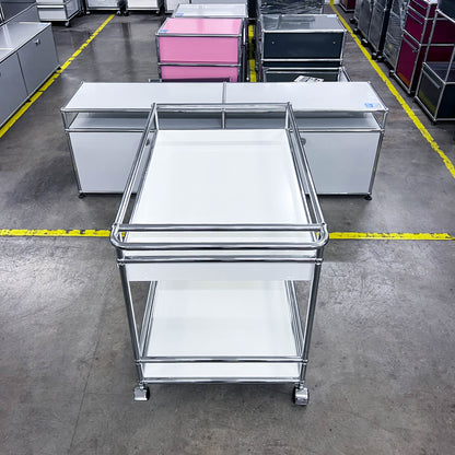 USM Barwagen, Reinweiss, 2 A7 Schubladen, Q1