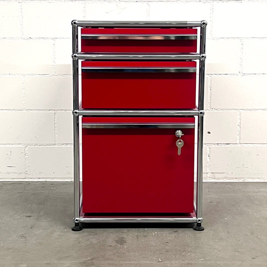 USM gebraucht-Korpus, Rubinrot, A4, A6, A7 Schublade