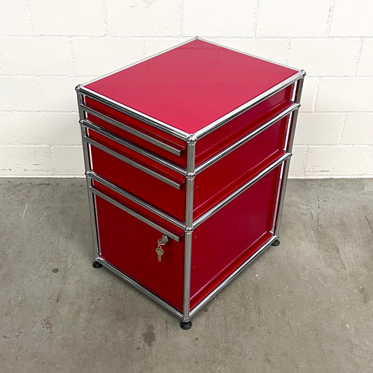 USM gebraucht-Korpus, Rubinrot, A4, A6, A7 Schublade