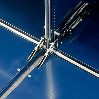 USM Regal, Stahlblau mit 2 Klapptüren, Q1