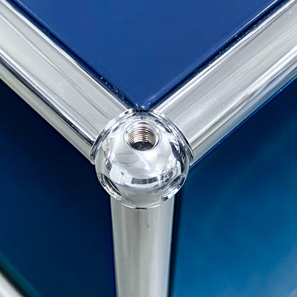 USM Regal, Stahlblau mit 2 Klapptüren, Q1