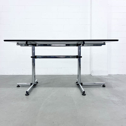 USM Kitos Tisch, 150x75cm, Kunstharz Perlgrau, Q1