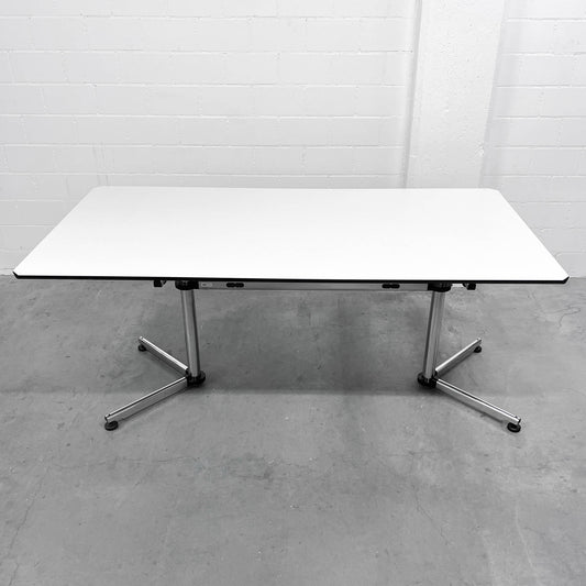 USM Kitos Tisch, 175x90cm, Kunstharz Perlgrau, Q1