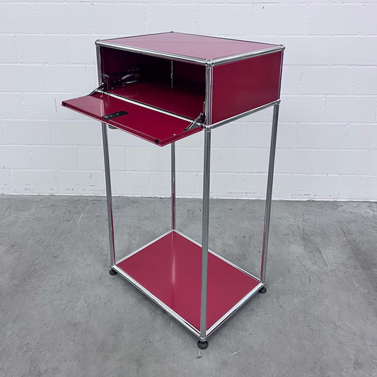 USM Konsole, Rubinrot, Klapptür, 50cm