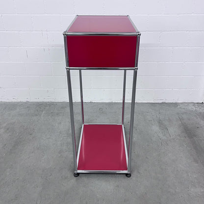 USM Konsole, Rubinrot, Klapptür, 50cm