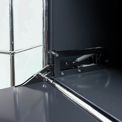 USM Regal, Anthrazitgrau, 1 Ausziehtüre, 1 Klapptüre, Q2