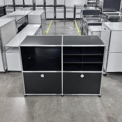 USM Regal mit Postfächer, Graphitschwarz, Q1