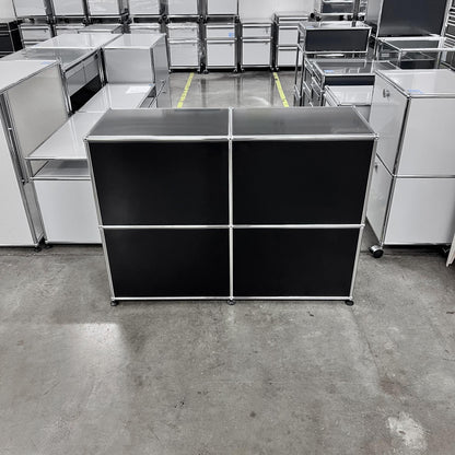 USM Regal mit Postfächer, Graphitschwarz, Q1