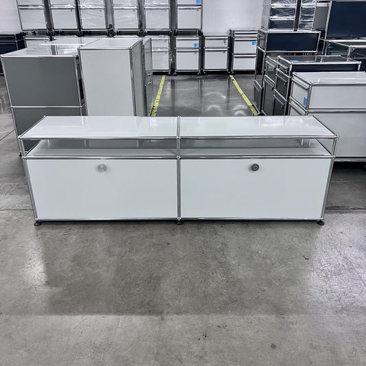 USM Regal, Lichtgrau, Klapptüren, Q1