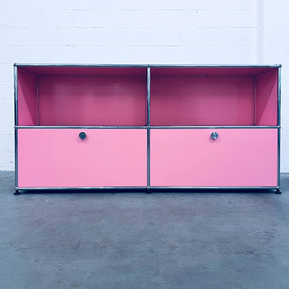 USM Regal, Rosa mit 2 Klapptüren, neuwertig