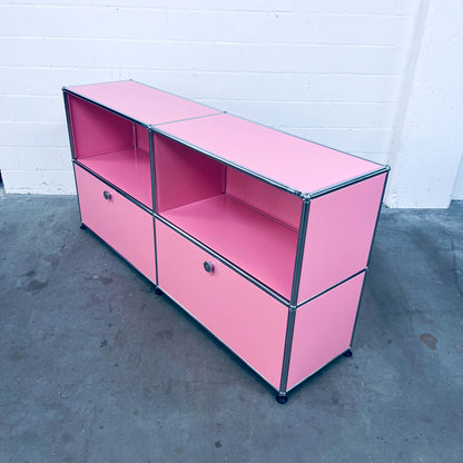 USM Regal, Rosa mit 2 Klapptüren, neuwertig