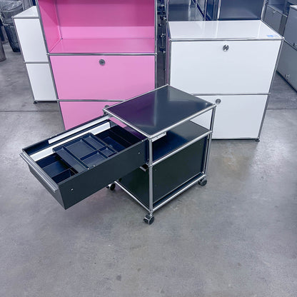 USM Rollkorpus, Graphitschwarz, A4, A6 Schubladen, Q2