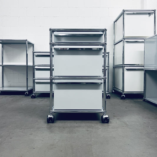 USM Rollkorpus, Lichtgrau, 2xA5, A7 Schubladen
