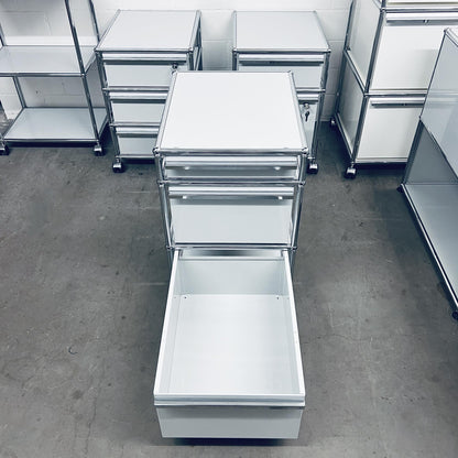 USM Rollkorpus, Lichtgrau, 2xA5, A7 Schubladen