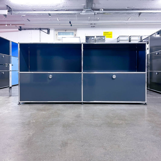 USM Regal, Anthrazitgrau mit 2 Klapptüren