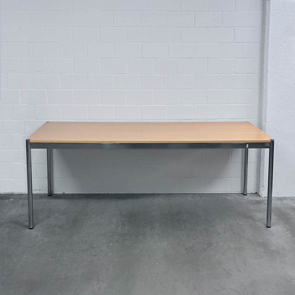 USM Tisch, Ahorn gebleicht, 200x75cm, Q3