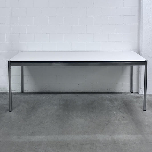 USM Tisch, Kunstharz Perlgrau, 200x75cm, Q1