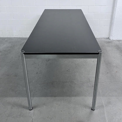 USM Tisch, Resopal Schwarz, 175x75cm, Q1